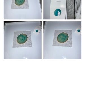 Elegant Teal Agate Slice